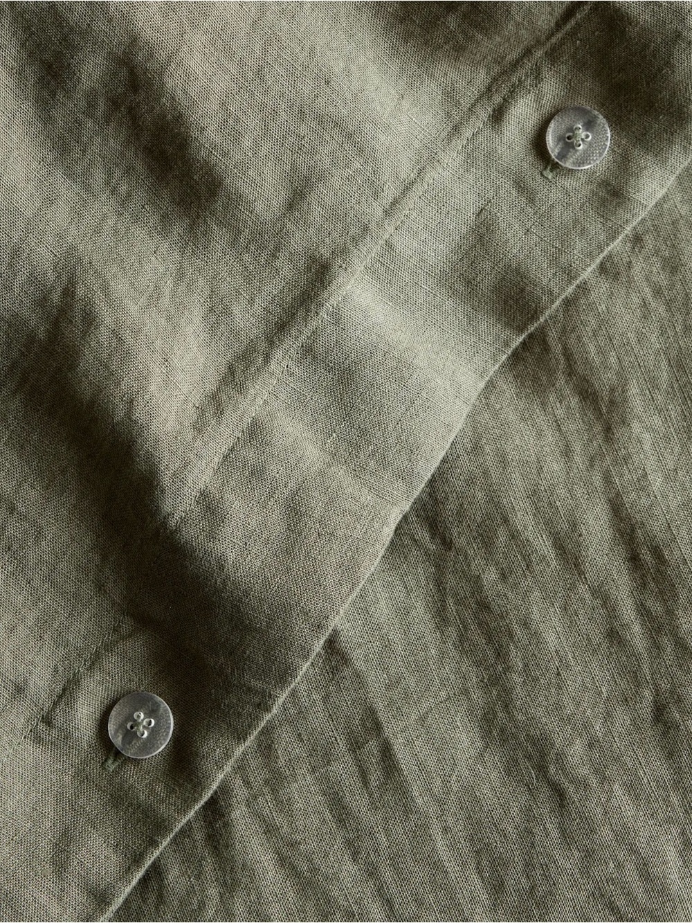 Quince European Linen Duvet Set in Dusty Olive King Size New in Dust Bag - Picture 5 of 5